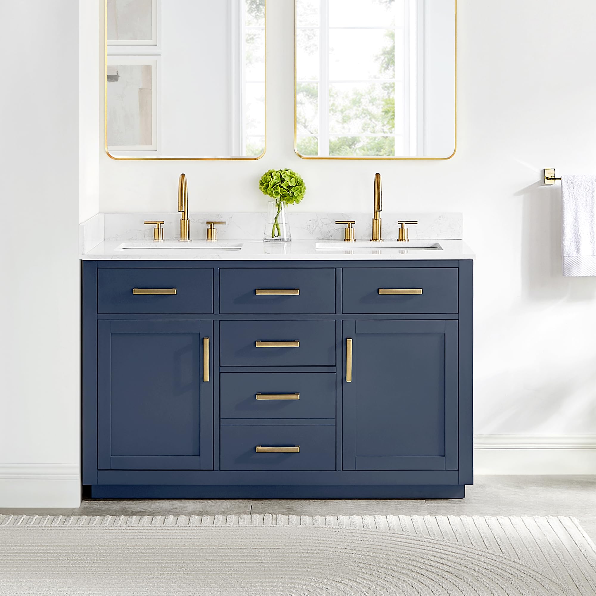 ALTAIR Gavino 54' Royal Blue Double Sink