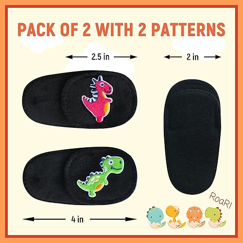 Miniatura 2 de Astropic 2 parches para los ojos para niños Parche de ojo de dinosaurio para niños para gafas Parches médicos para los ojos para niños con ojo