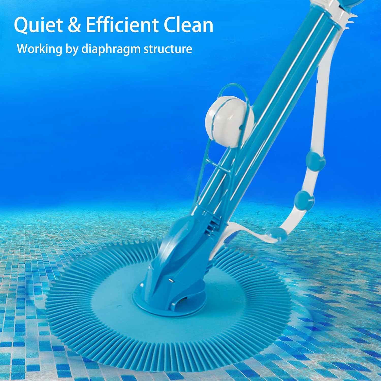 Automatic Suction Vacuum-Generic Pool Cleaner with Quiet and High Speed for Swimming Pool with Skimmer (01 Blue)