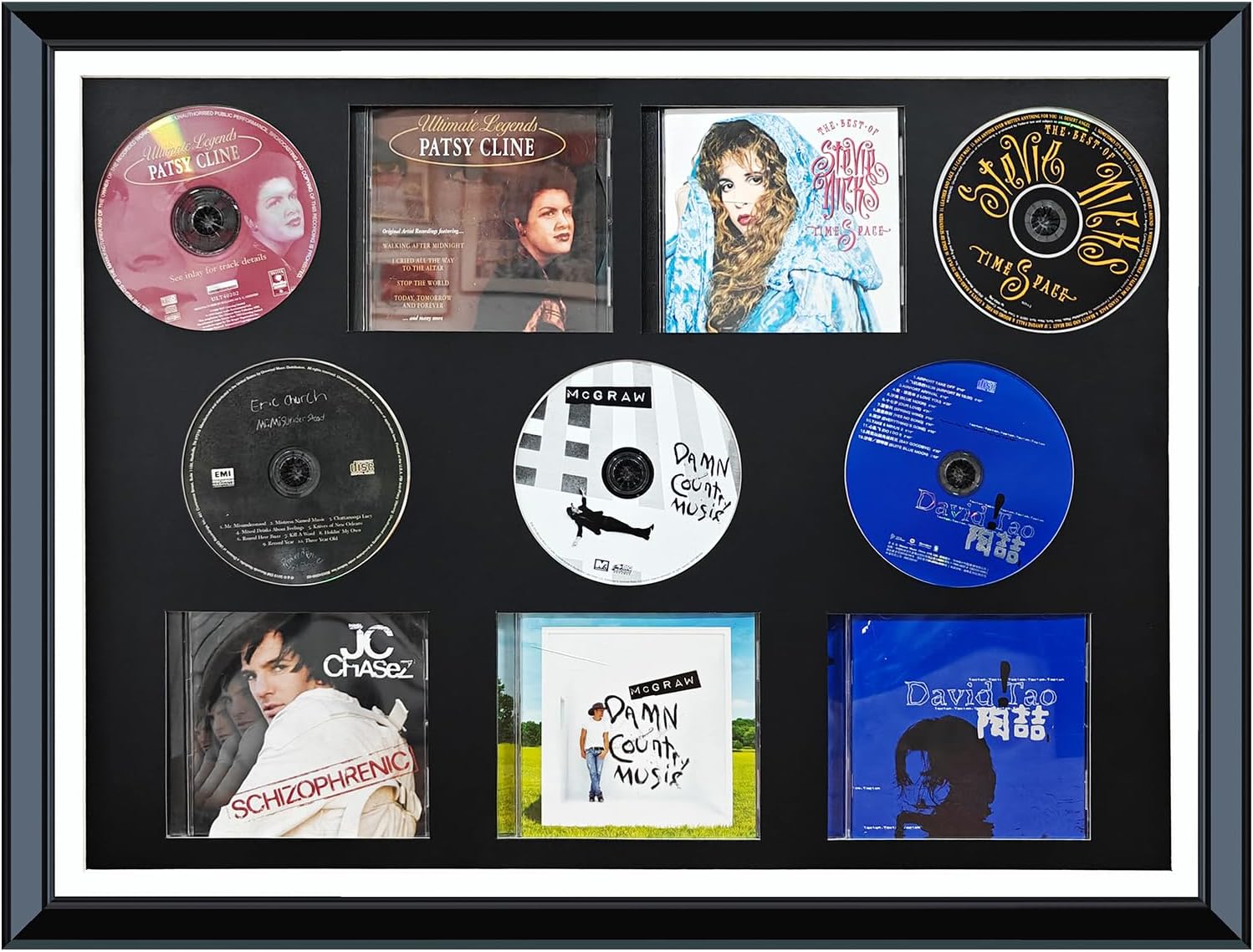 CD/DVD Storage Case,DVD case Holder Organizer,disc Collection Display,Wooden CD/DVD Case Display Frame,Signe Dalbum Display Frame,Album Cover Display Gift,Music Lover Home décor,Multi Media wall Art.