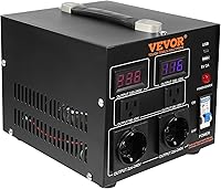 Vista 10 de VEVOR Transformador convertidor de voltaje, 1000 W, transformador elevador/descendente de servicio pesado, conversión de 110 voltios a 220 voltios