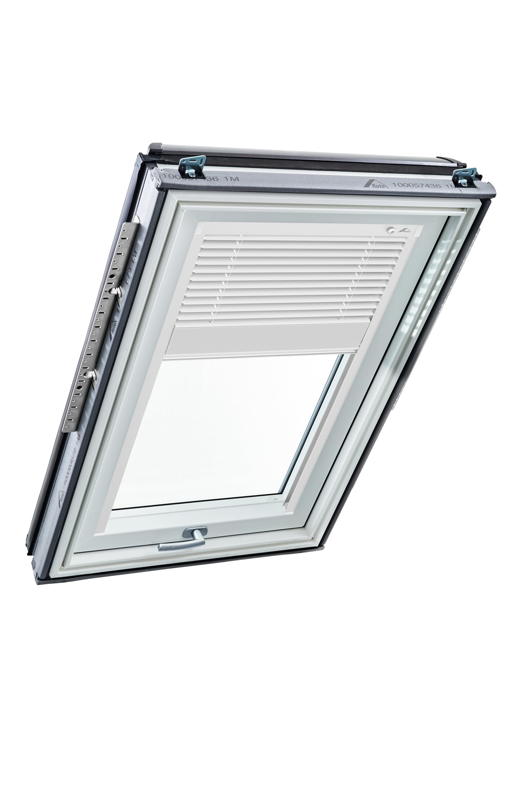 Store Vénitien Originale Roto ZJA - Rail de Guidage Blanc - Fonctionnement Manuel - pour Fenêtre de Toit de la Série Designo R6/R8, i8 et Classic K 64/84 - Taille 114/140 | 11/14 - Couleur Blanc