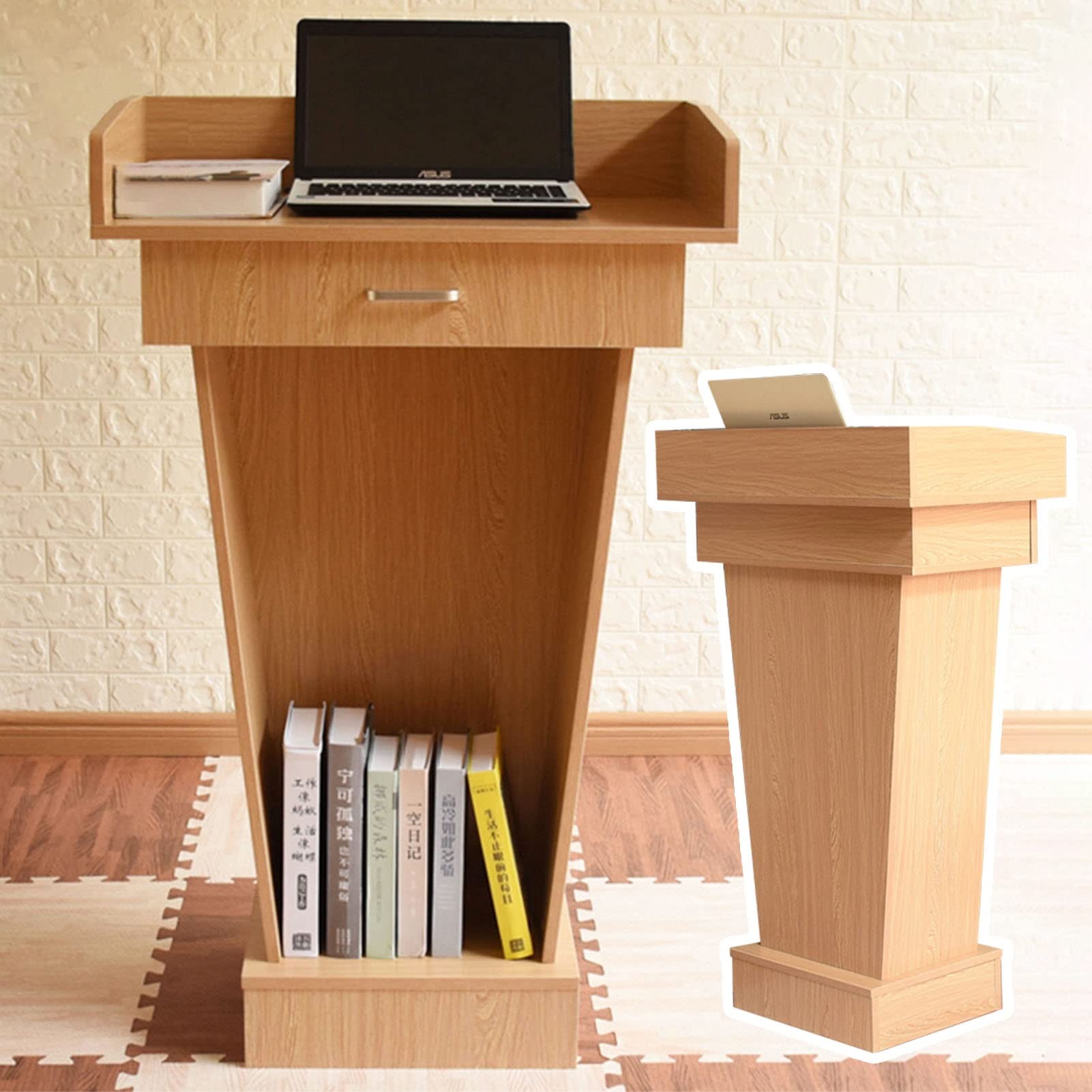 Atril para bodas en hotel y conferencias de diseño en madera