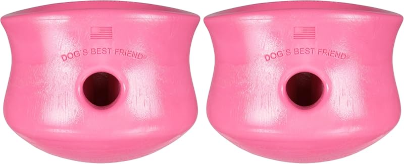 Brinquedo Interativo para Cães WEST PAW Toppl Zogoflex Dispenser de Petiscos XL Geranium Pacote com 2