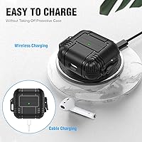 Vista 4 de Maxjoy Funda para Airpods 3 2021, funda para Airpods 3 con candado AirPods3, carcasa rígida para AirPod Gen 3, funda protectora resistente a prueba