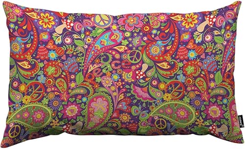 Miniatura 26 de HOSNYE Funda de Almohada con Formas de Gota Estilo Moderno de Mediados de Siglo Formas de Gota en Tonos Tela de Lino para Sofá Cama Sofá Automóvil