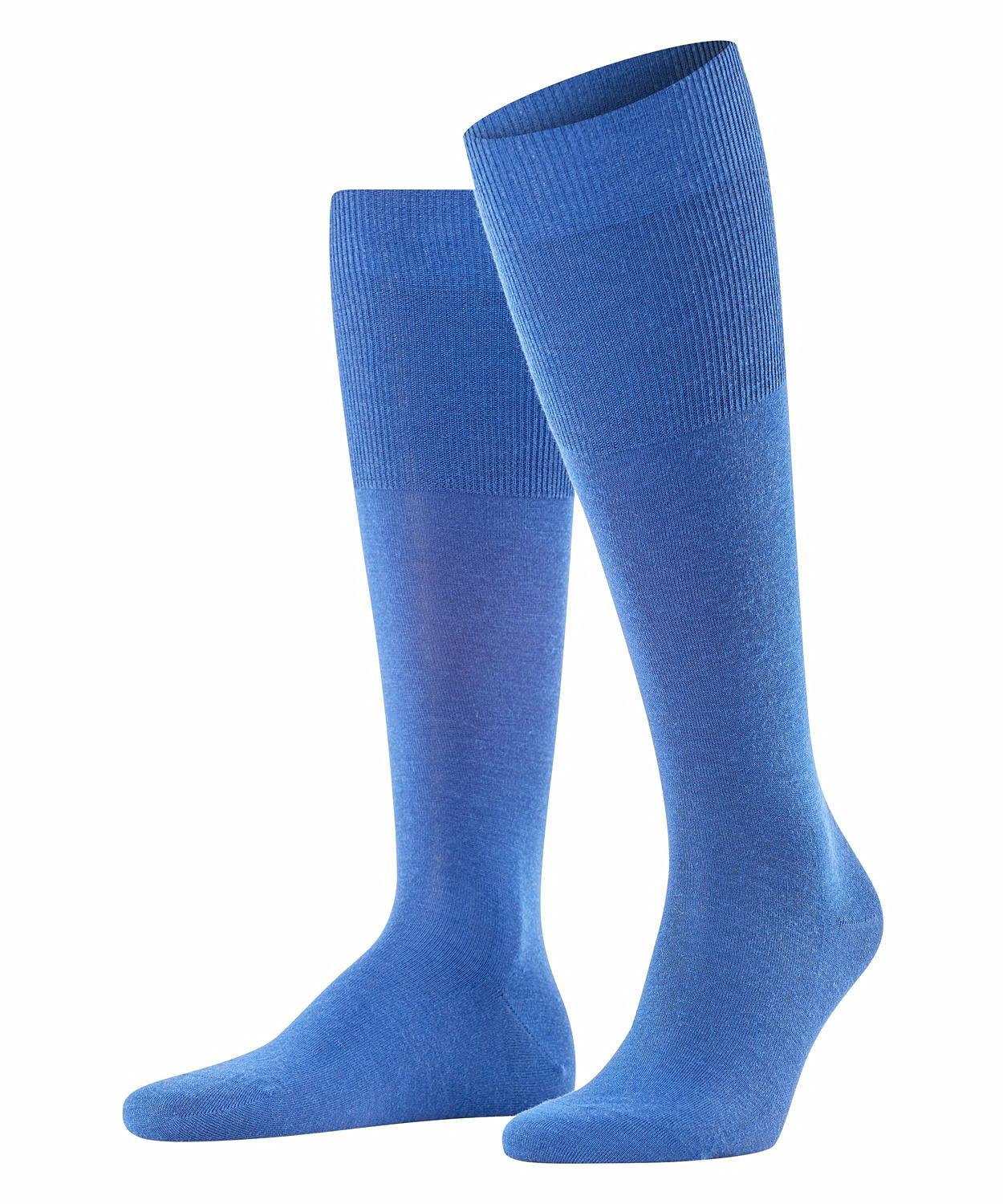 FALKE Men's Airport Knee-High Socks, Breathable, Merino Wool Cotton, Light Formal Socks, Work or Leisure Clothing, 1 Pair