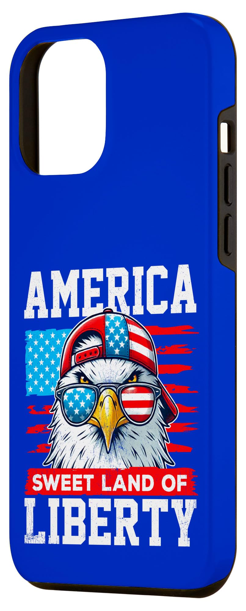 iPhone 15 Plus America Sweet Land of Liberty US Flag Cool Bald Eagle USA Case - Image 2