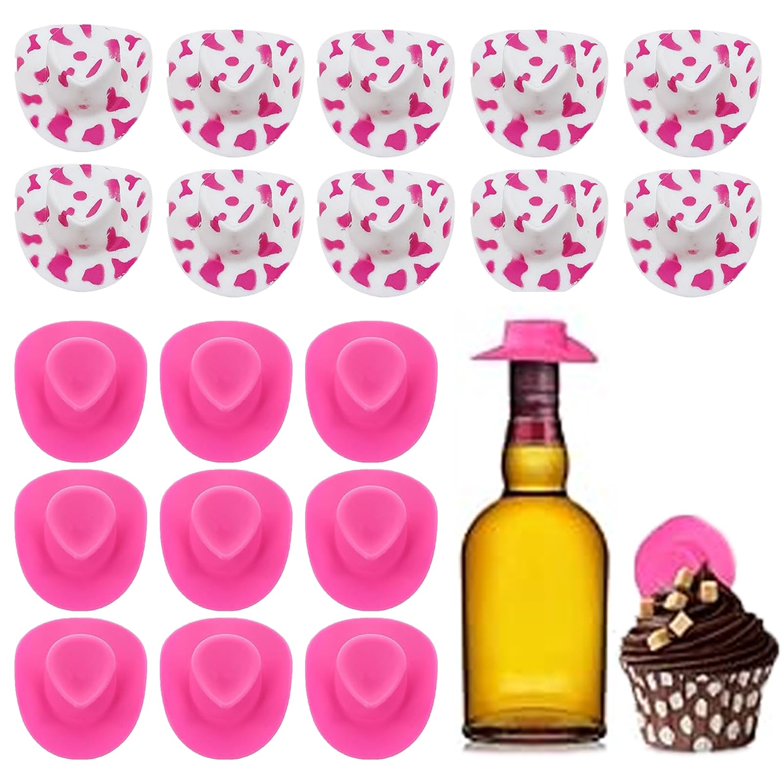 YREYBN20Pcs Mini Cowboy Hats, Cowboy Cake Decorations, Miniature Cowboy Hats Western Cowgirl Hats Cute Mini Hat for Doll Dress Up Party Accessories Party Accessories Cake Top DIY Decoration Pretend Play