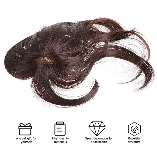 Miniatura 8 de LALAFINA 2 extensiones de adorno para niñas reales de templo con clip de mano atadas de chocolate con clip alto con flequillo para mujer con un solo