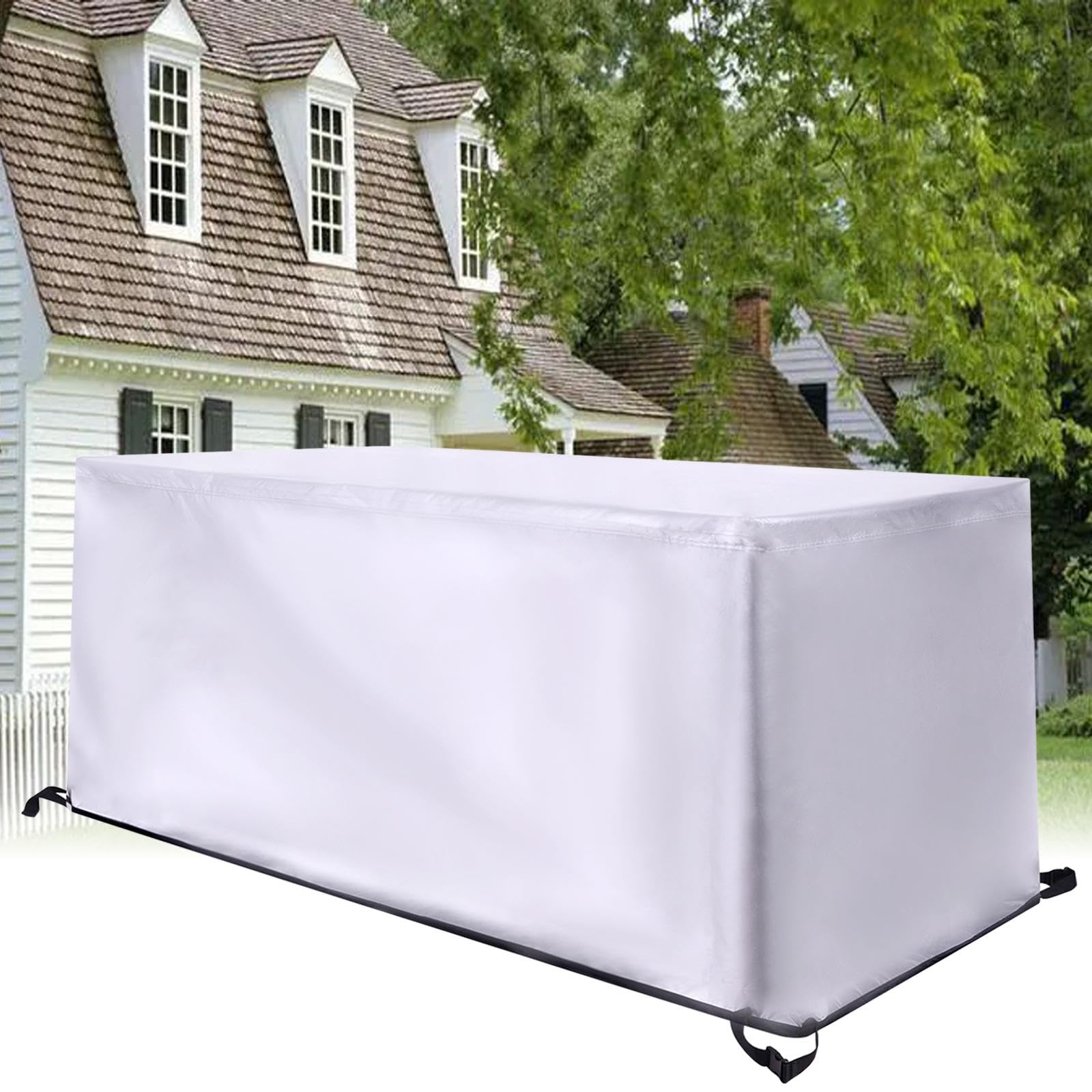 Housse de table d'extérieur imperméable 600D bâche anti-UV ultra-résistante 190 x 110 x 75 cm