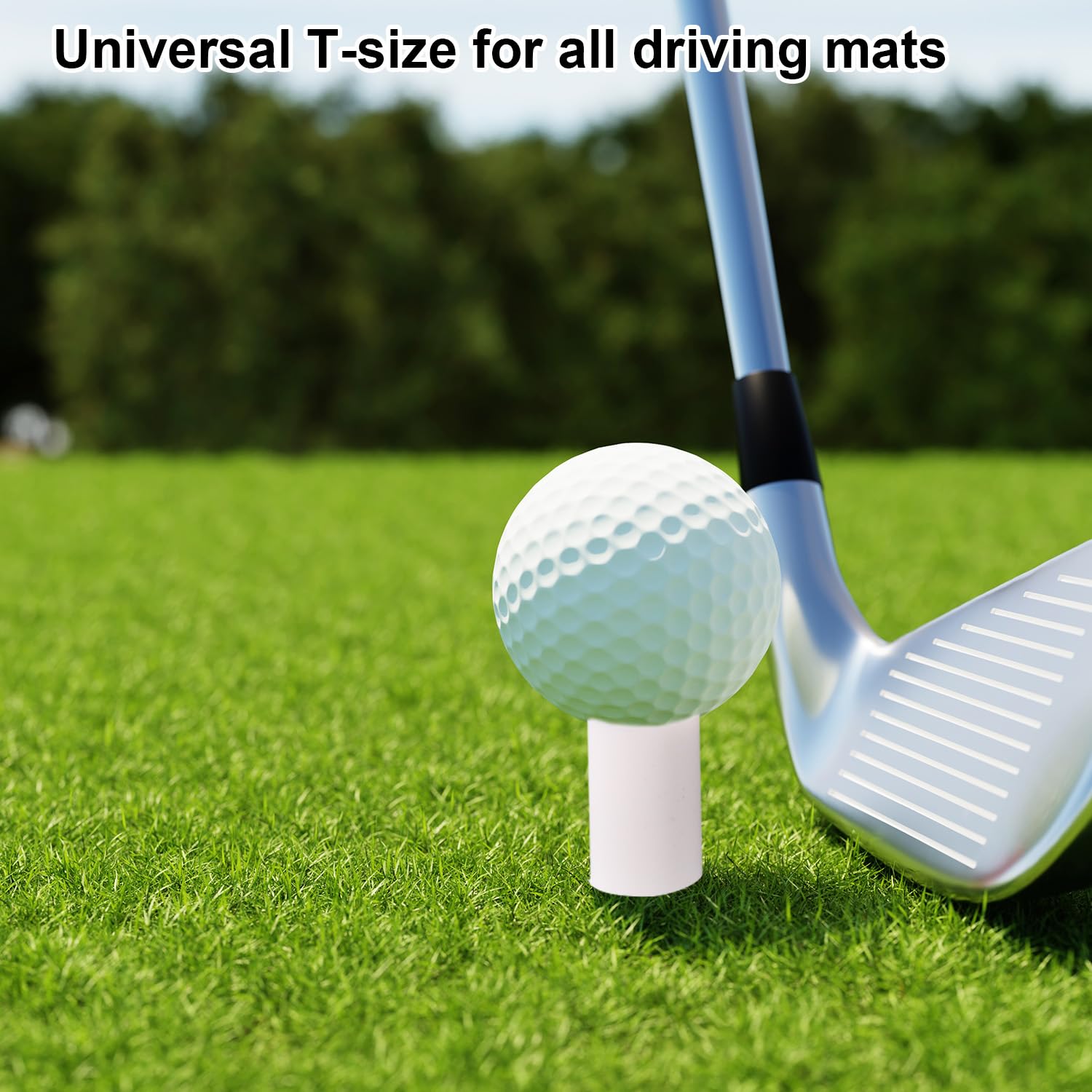 8pz Tee da Golf in Gomma, Tee da Golf a Forma di T Bianca per Campo Pratica Accessori per Allenamento Indoor e Outdoor Tappetini Allenamento e Simulatori di Golfs (Misure US, 8 Misure)