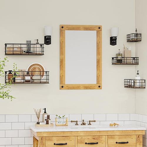 Miniatura 5 de Fixwal Estantes flotantes colgantes, 5 juegos de estantes montados para almacenamiento, estante de pared para baño, sala de estar, dormitorio,