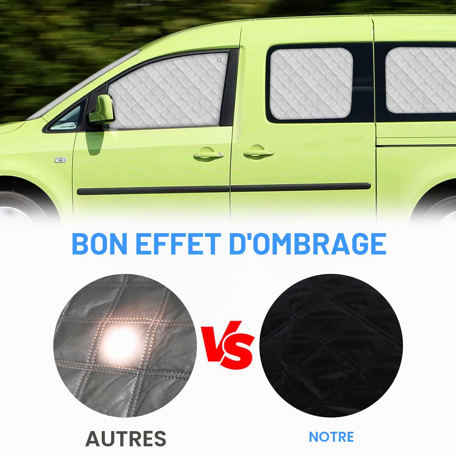 Roadtime Pare-Brise Soleil de Voiture pour Caddy Life Tramper 04-19 SWB