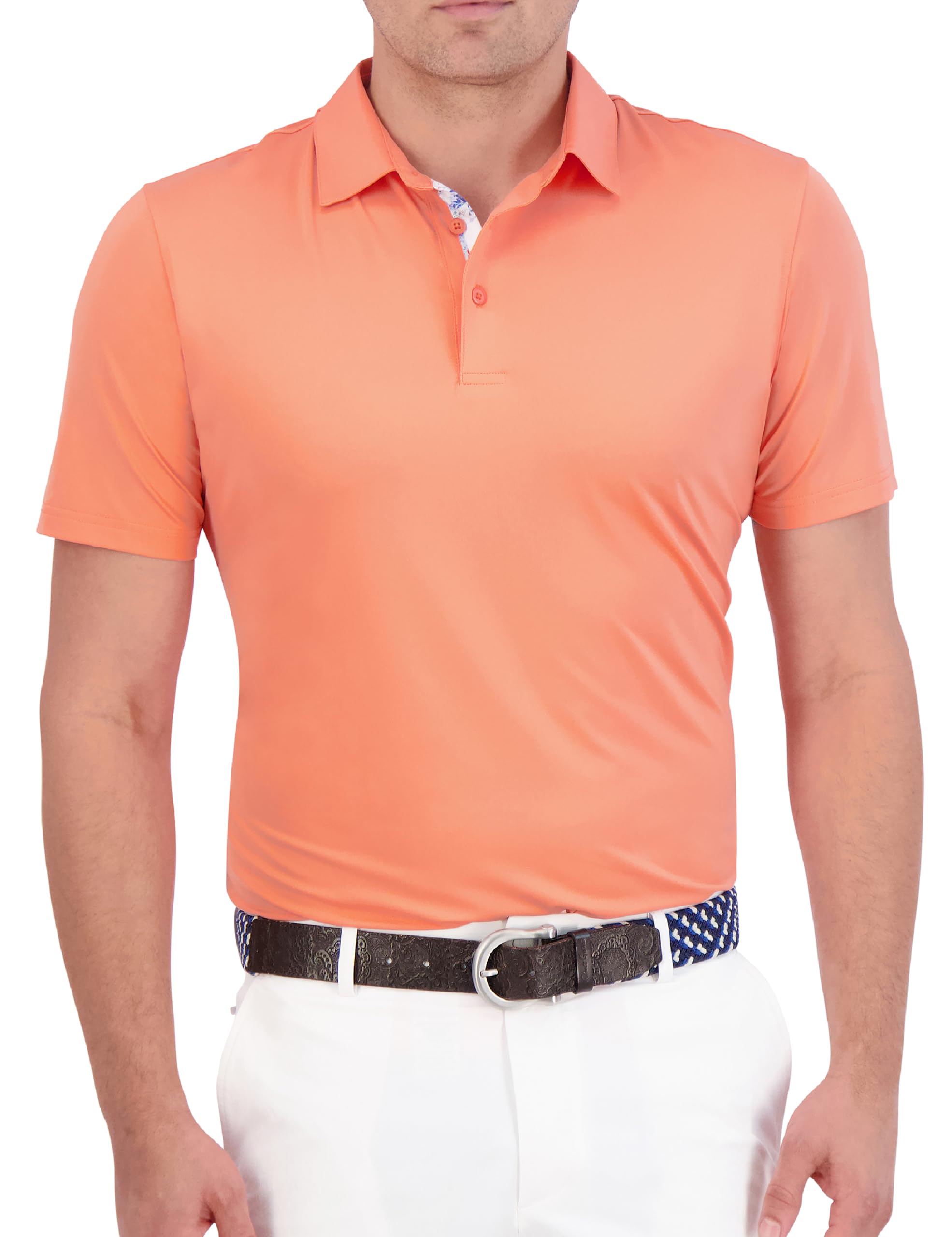 Robert Graham Men's Axelsen Short Sleeve Knit Polo Golf Shirt