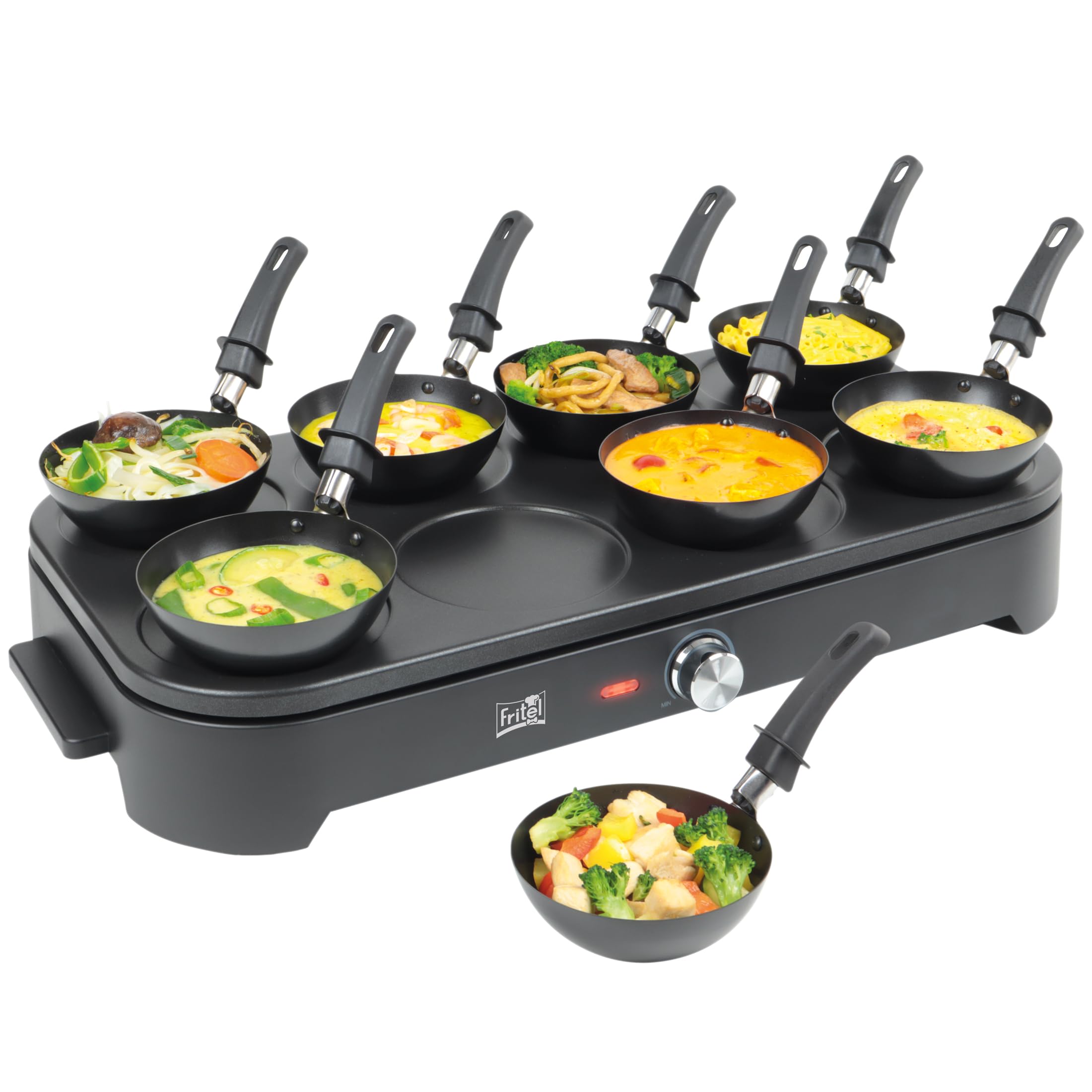 Fritel GWP 2560 - Appareil à raclette, crêpière et wok - 1500 W - Sans PFAS
