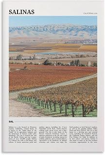 LohxA Salinas Travel PosterCanvas Posters Wall Art Bedroom Office Room Decor Gift 12x18inch(30x45cm)