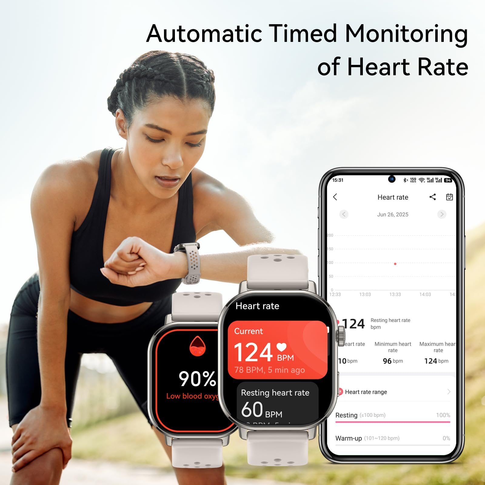 Orologio intelligente con GPS, schermo AMOLED da 2,0 pollici, per uomini e donne (rispondere/effettuare chiamate), 178+ orologio sportivo fitness con frequenza cardiaca/monitoraggio del sonno/SpO2