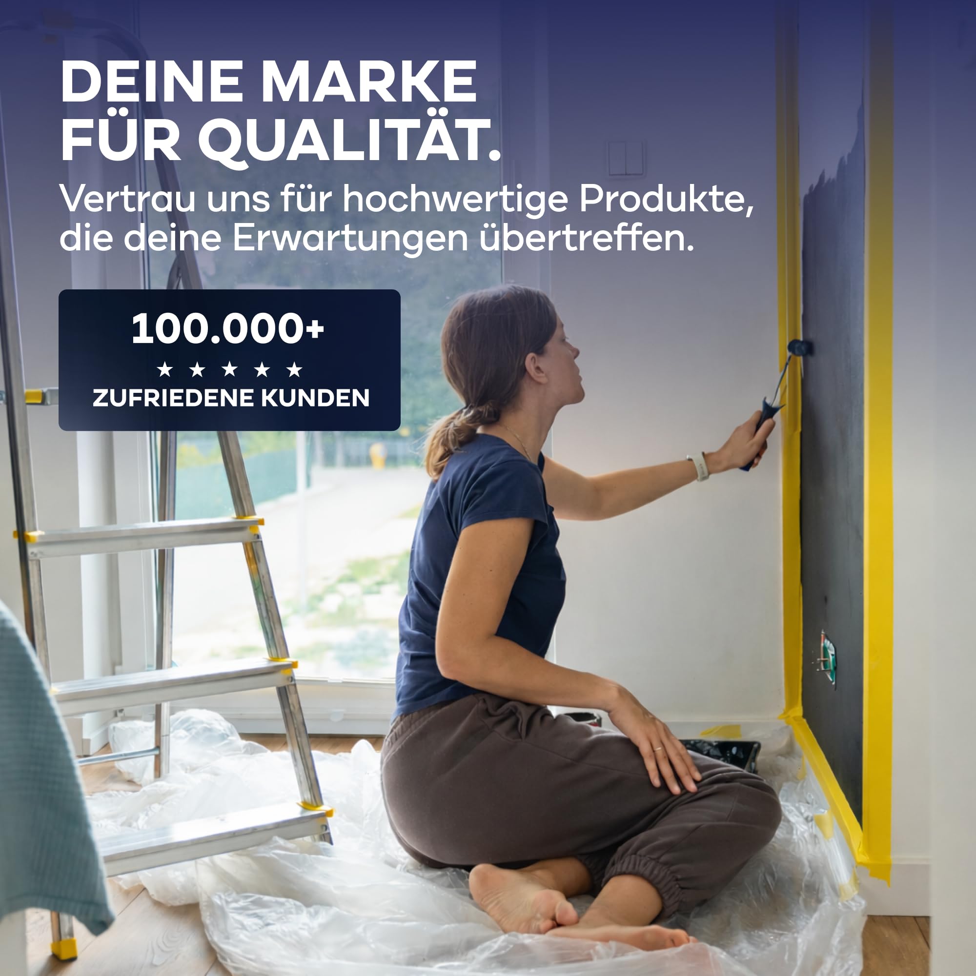 Plid Goldband Malerkrepp – 32 Rollen - 30 mm × 50 m – Malerklebeband | Kreppband | Abklebeband | Für Wand, Holz, Metall, Putz & Glas | Präzise Farbkanten | Innen & Außen