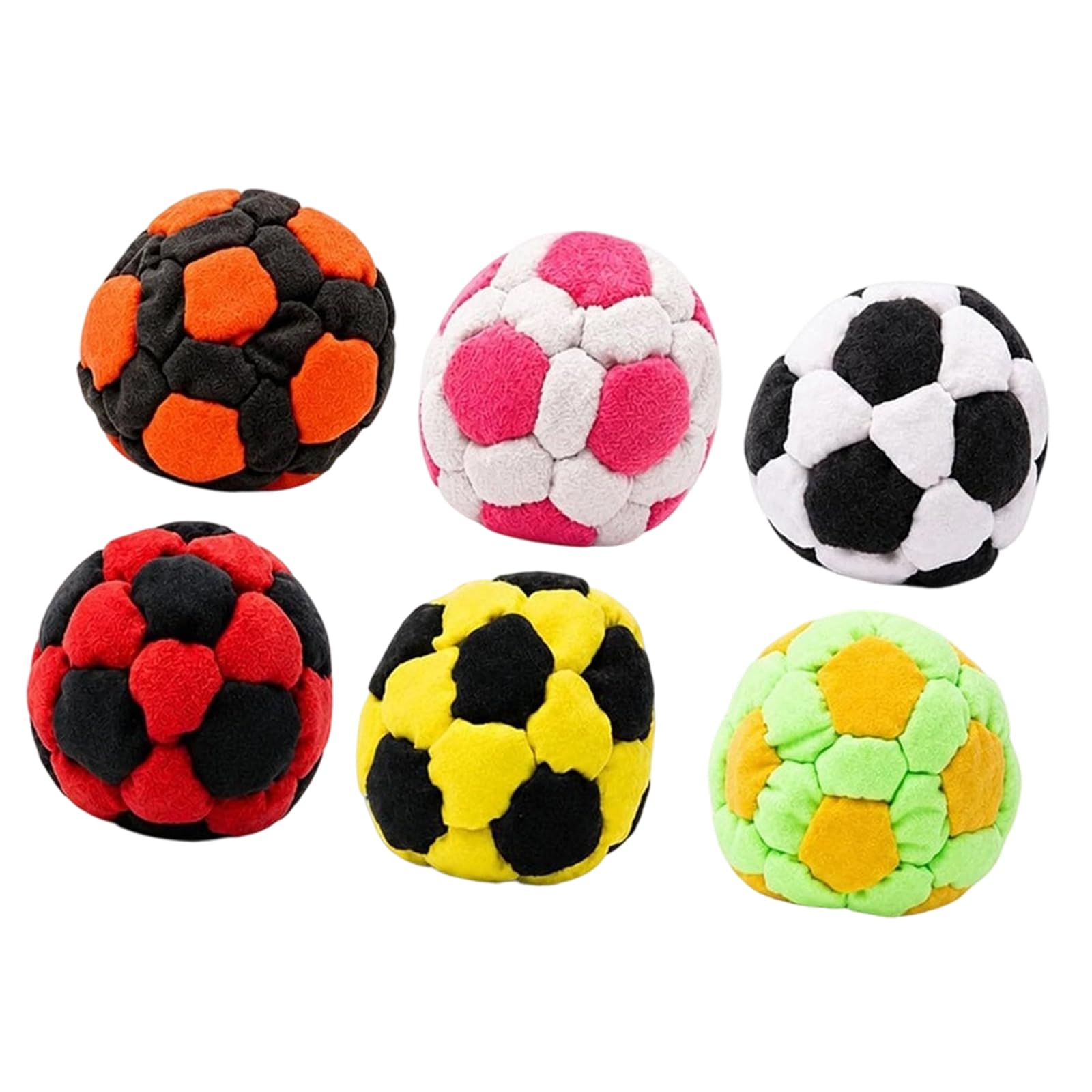 Pelotas de Fútbol de Felpa Portátil Set 6 Juguetes Clipser para Niños Mejorar la Coordinación Mano Ojo Juegos al Aire Libre