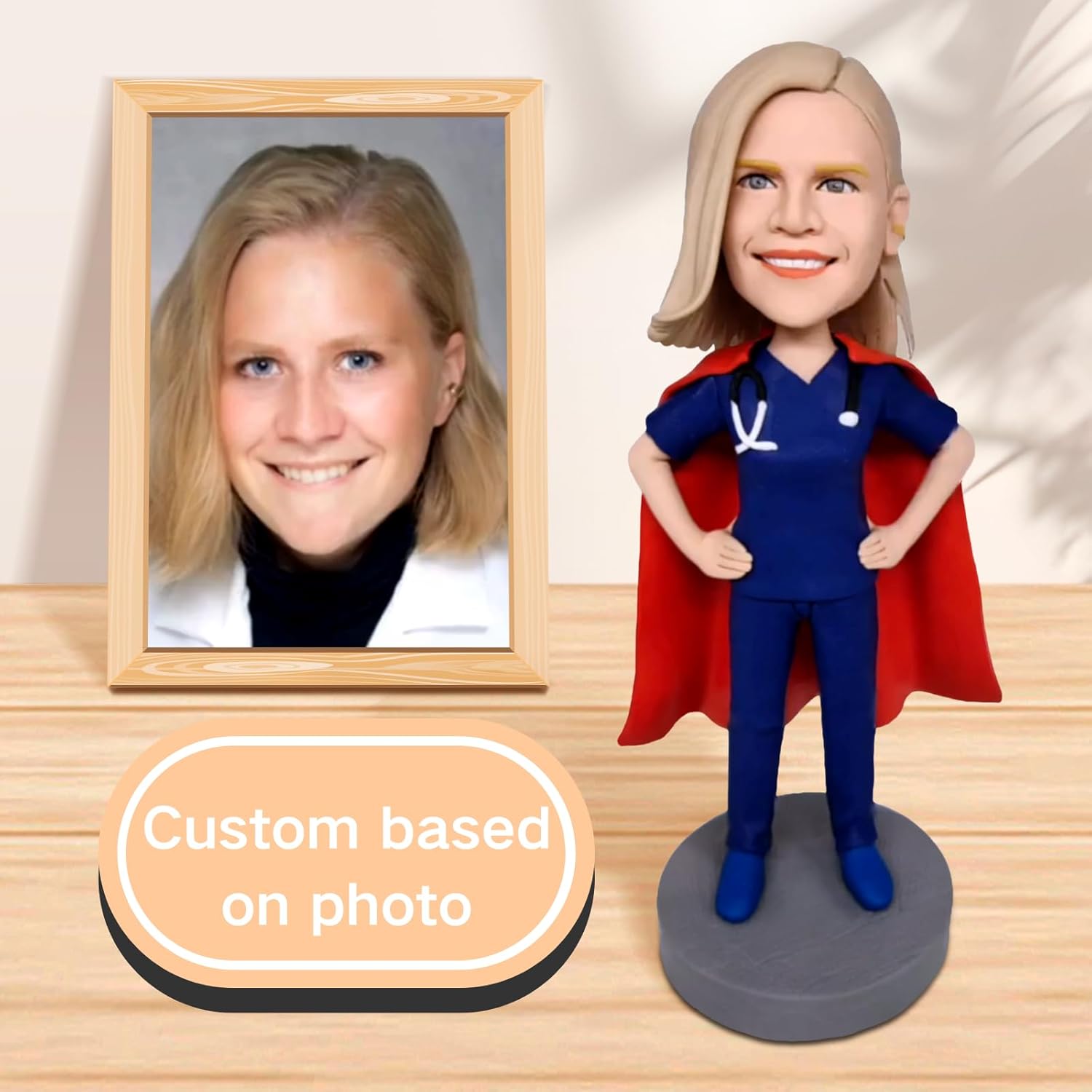 Customized Bobblehead Female Host Bobbleheads Personalized TV Host Figurines Handcrafted Anchor News Reporter Souvenirs Birthday Gifts Female Professional Figurines Handmade Collectibles