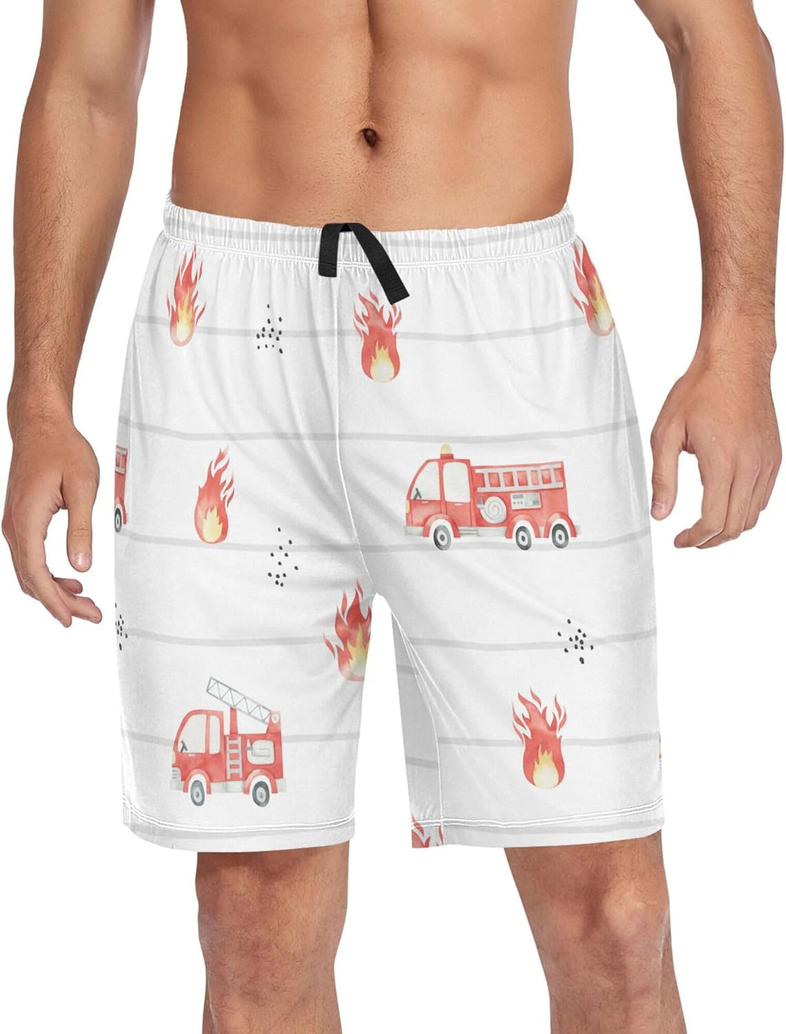 Pantalon De Pyjama Doux Avec Imprimé Pompier Pour Homme Et