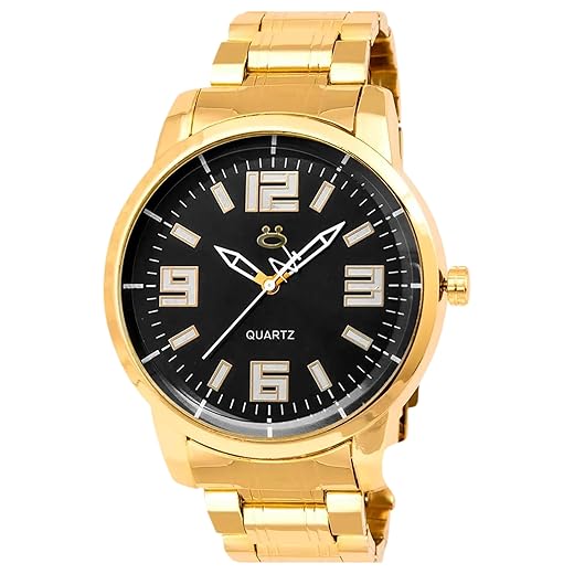 Genérico, Relogio Masculino Analogico Social Aço Banhado Original + Pulseira Grummet + Cordão + Caixa Luxo