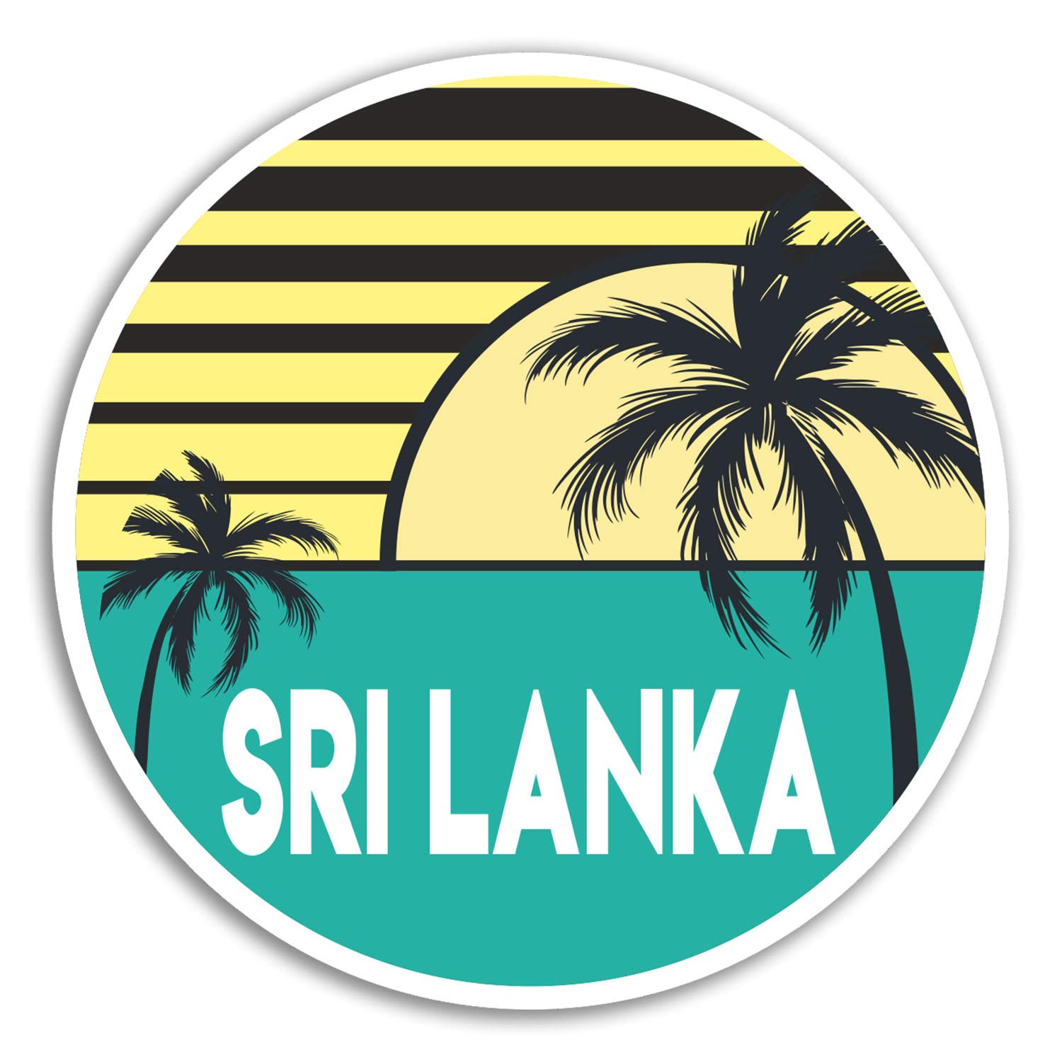 2 x 10cm Sri Lanka Vinyl Stickers - Travel Sticker Laptop Luggage #18643 (10cm Wide)