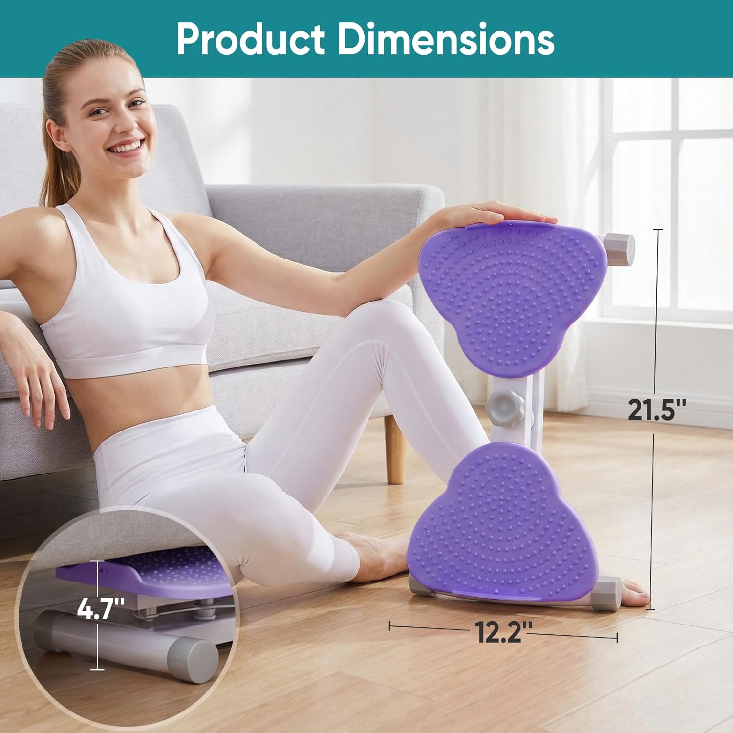 OLIXIS Waist Twister Machine Exercise, Ab Twister Board, 300 lbs Capacity, Noiseless Fitness Tool for Core & Belly Fat Workout, Anti-Slip Home Gym Equipment for Women and Men