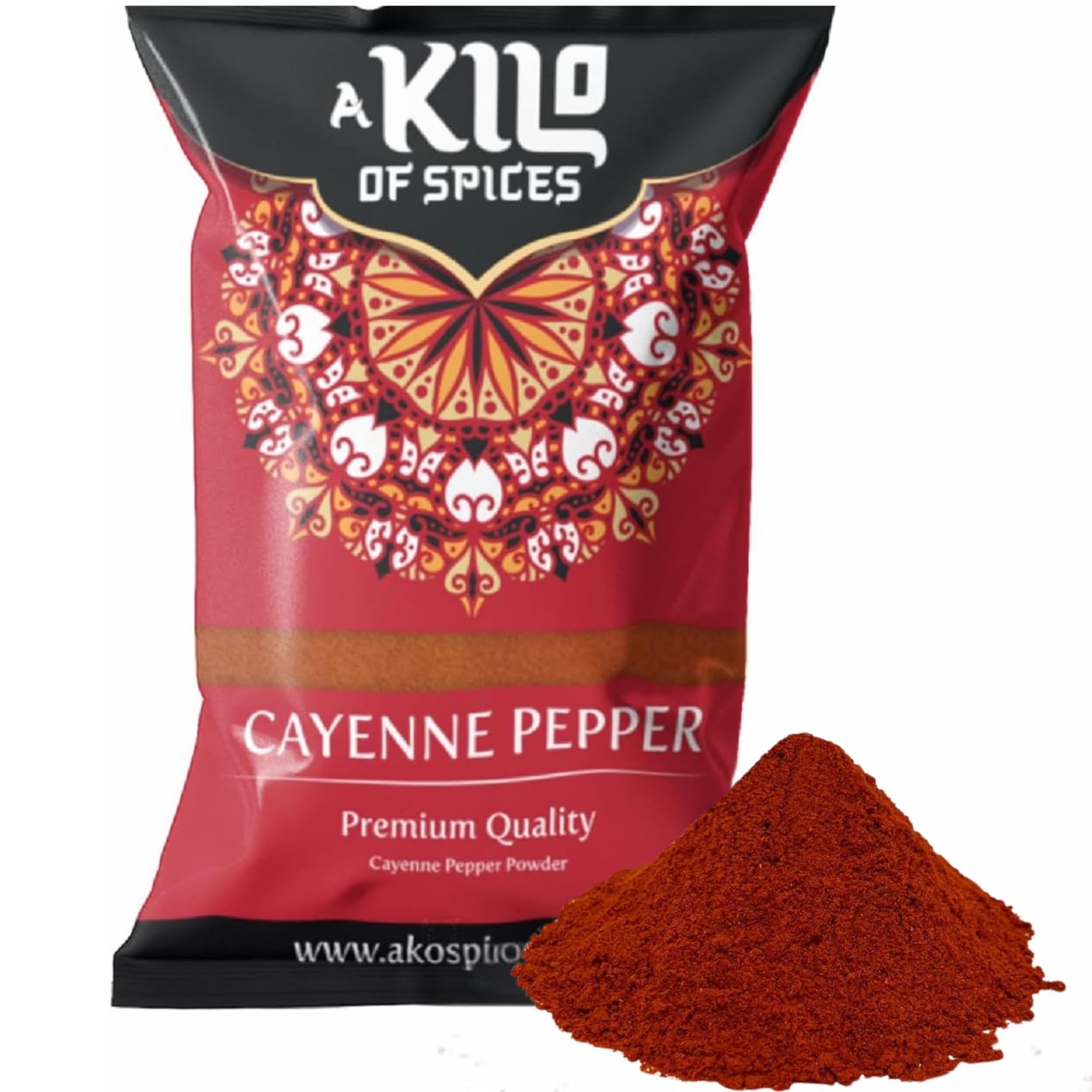 Cayenne Pepper Powder 1 KG | Hottest Pepper | All Purpose Seasoning | Ground Cayenne Chilli Powder | Taco Seasoning | Red Cayenne Spice | Premium Quality | Vegan Red Pepper
