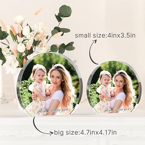 Miniatura 6 de Marcos de fotos personalizados, marco de fotos acrílico con texto fotográfico, regalos de cumpleaños personalizados para mujeres y hombres, regalos