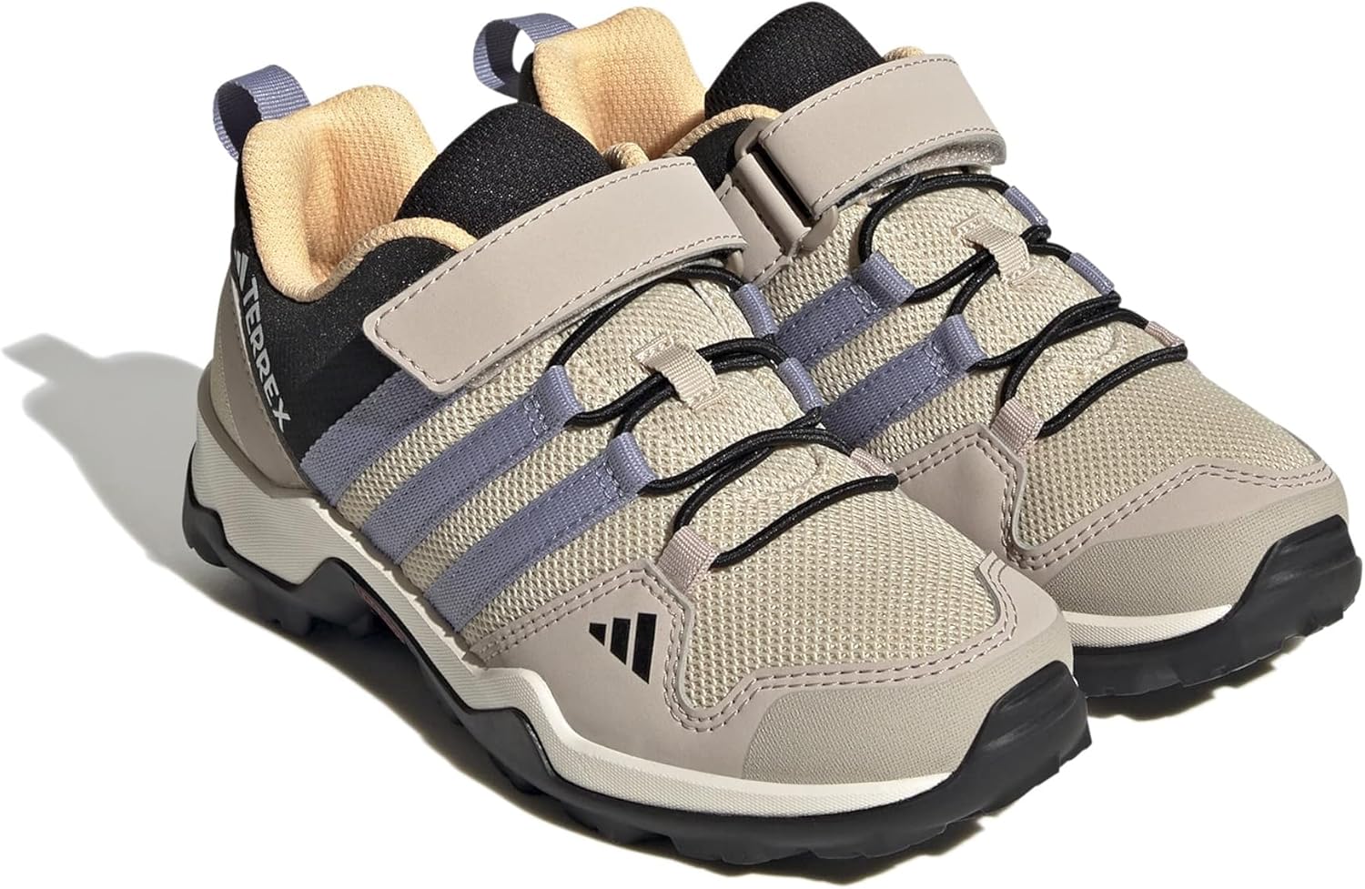 adidas Terrex, AX2R CF Hiking Shoe - Kids', Sand Strata/Silver Violet/Acid Orange, 11.5