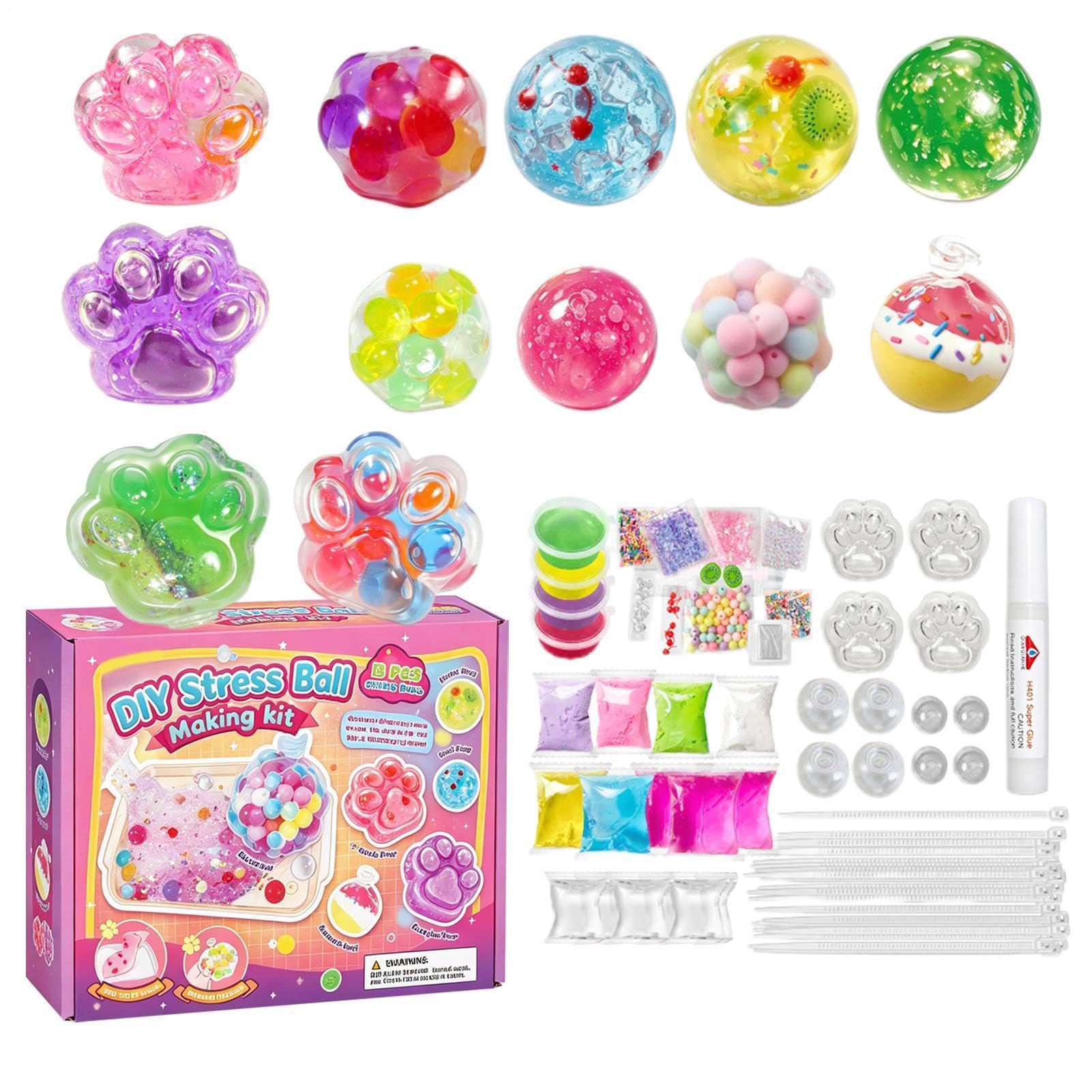 DIY Fried Ice sq-uishy Toy Kit, Painting Craft Sensory Stress Relief Kids