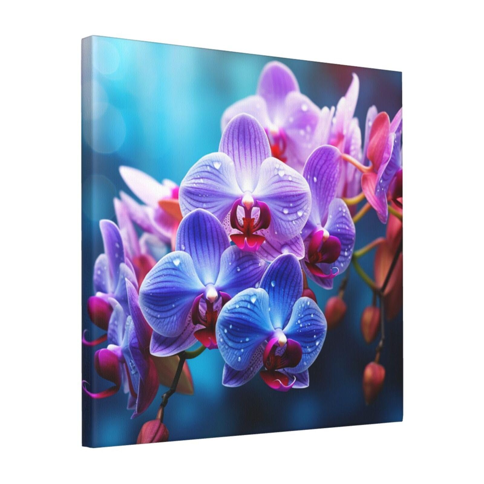 Décoration murale d'intérieur orchidées colorées 40 cm - 8