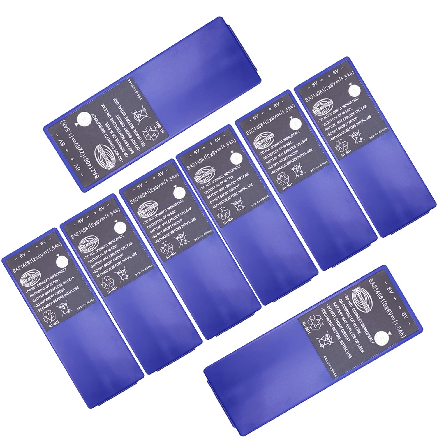XCGonSa 8-Pack 6V 1500mAh Replacement Battery for HBC Radiomatic BA213020 BA214061 FUB10AA Battery