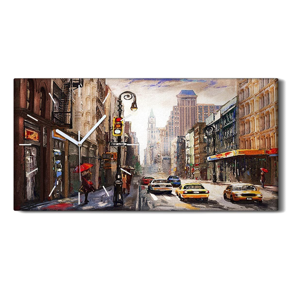 Horloge sur Toile Silencieuse Sans Tic-Tac Chambre 60x30
