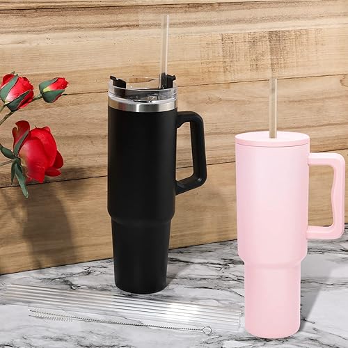 Miniatura 4 de 6 popotes de repuesto para accesorios de copa Stanley, popotes reutilizables para Stanley de 40 onzas y 30 onzas y vaso Simple Modern Trek con asa,