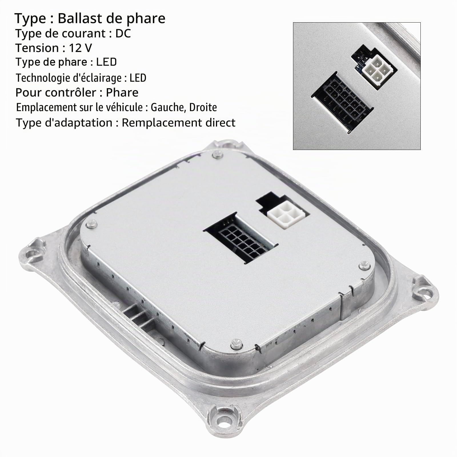 Topteng LED Headlight Ballast Control Module 130732928400 adapté pour ALFA ROMEO GIULIETTA 2011-2016, adapté pour Maserati GranTurismo 4.7L V8 BJ 2013-2017