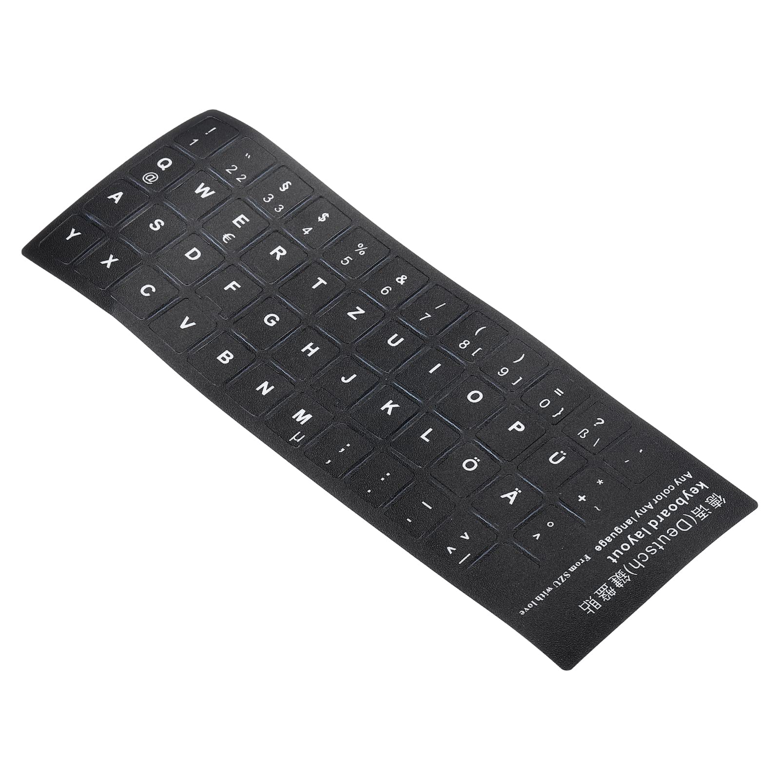 PATIKIL Russo Tastiera Adesivi 6pz Universale Tastiera Sostituzione Copertura Trasparente per Notebook Computer Scrivania Nero Sfondo Bianco Lettere