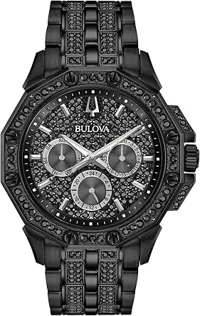 Bulova Mens Multi Dial Watch Crystal Octava