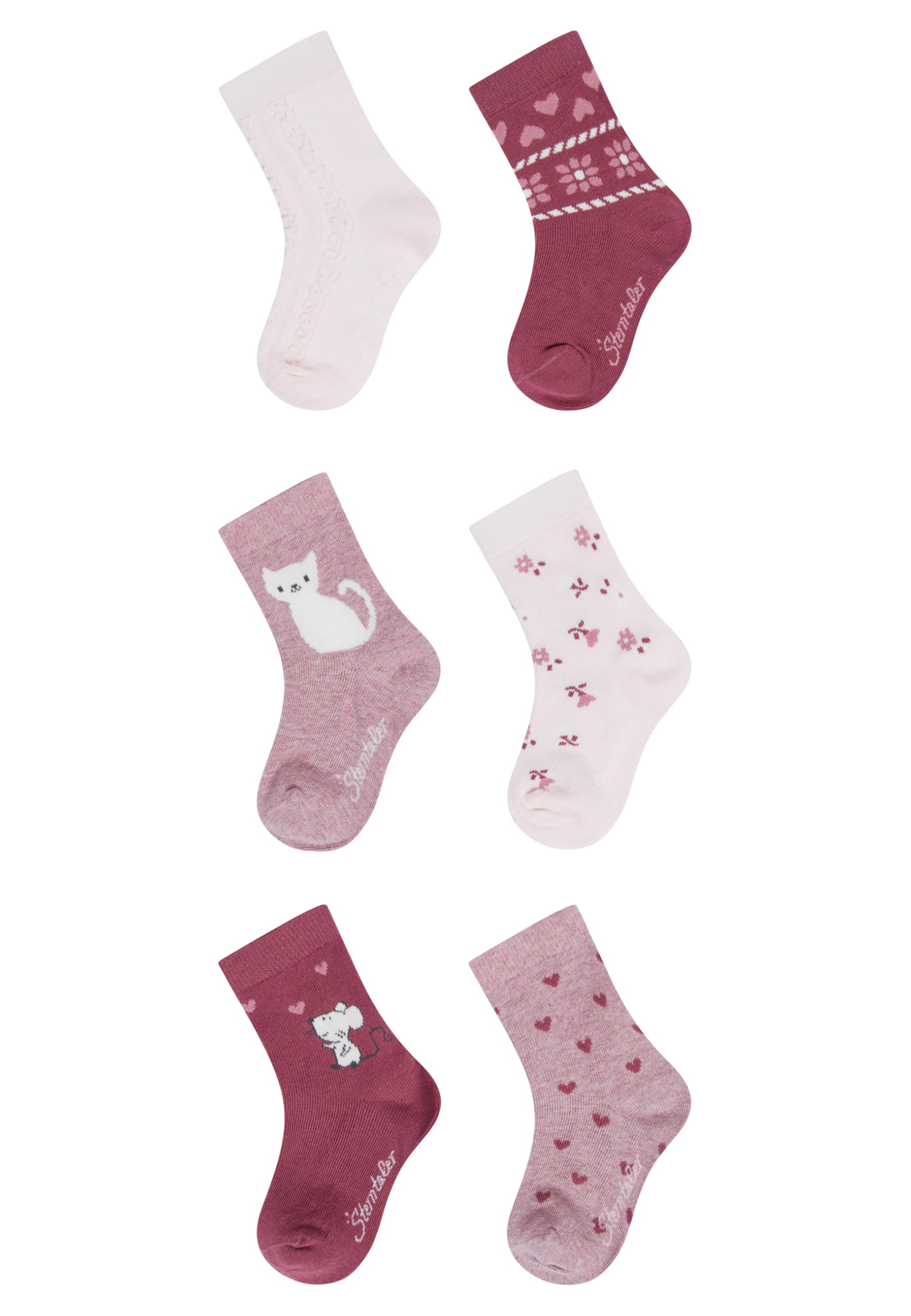 Sterntaler Socken 6er Herzen Calzini a 6 cuori Bambine e ragazze