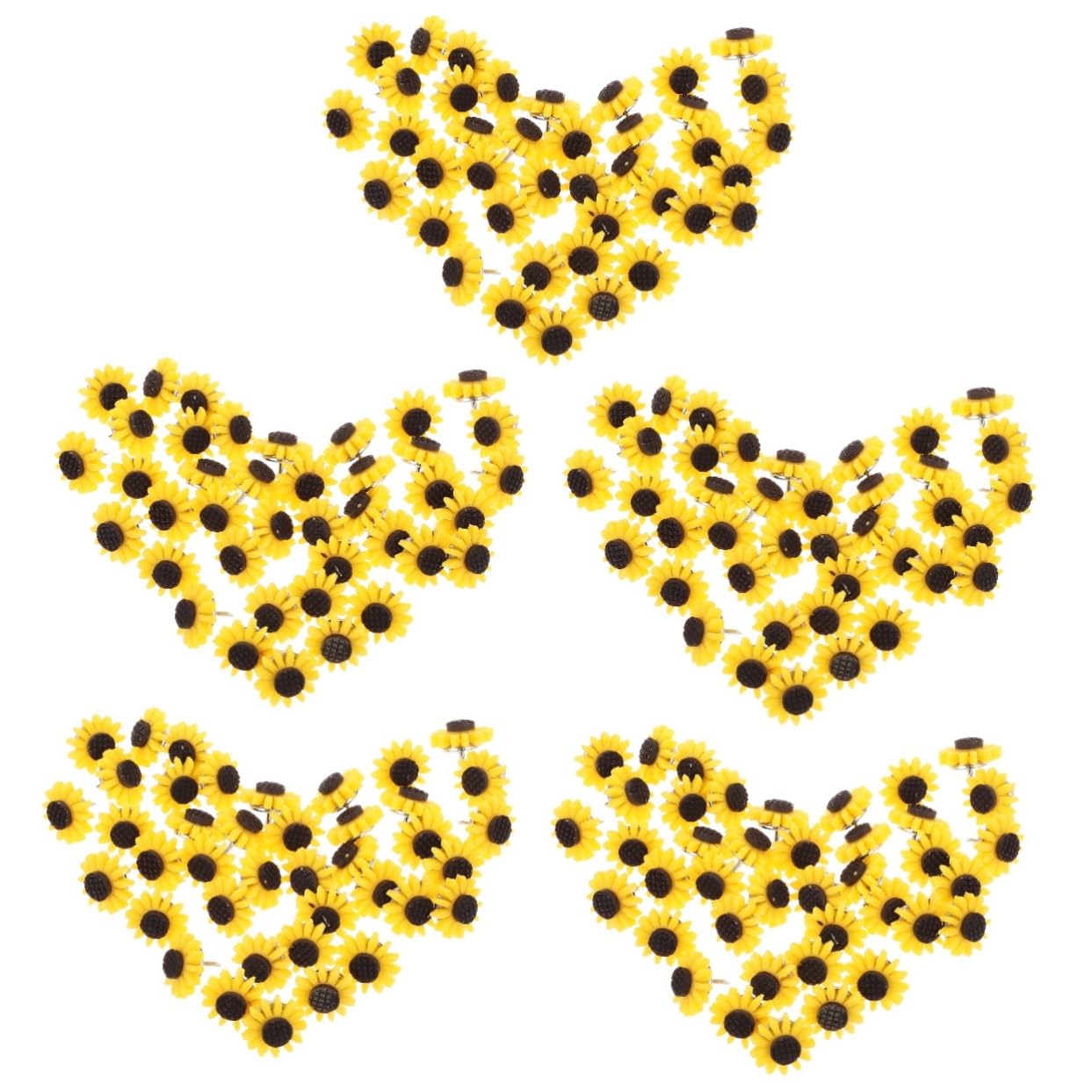 Cabilock 5 Series Chinchetas Decorativas De Girasol Oficina Clavos De Coloridos Tableros De Anuncios Y Manualidades 40 Piezas X 5