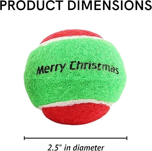 Miniatura 9 de Midlee Pelotas de tenis para perros Merry Christmas (Regular)