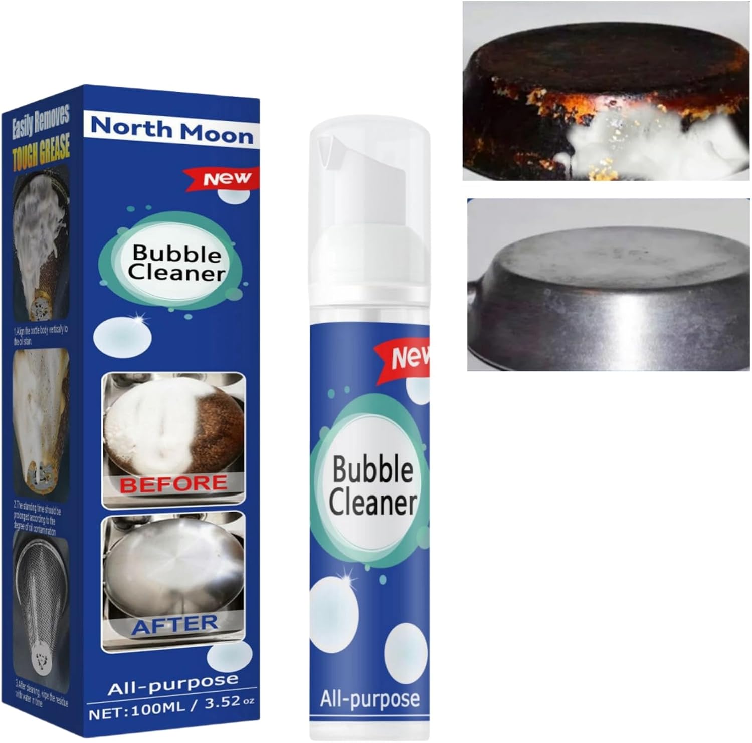 Bubble Cleaner Foam Spray,All Purpose Kitchen Bubble Cleaner,Kitchen