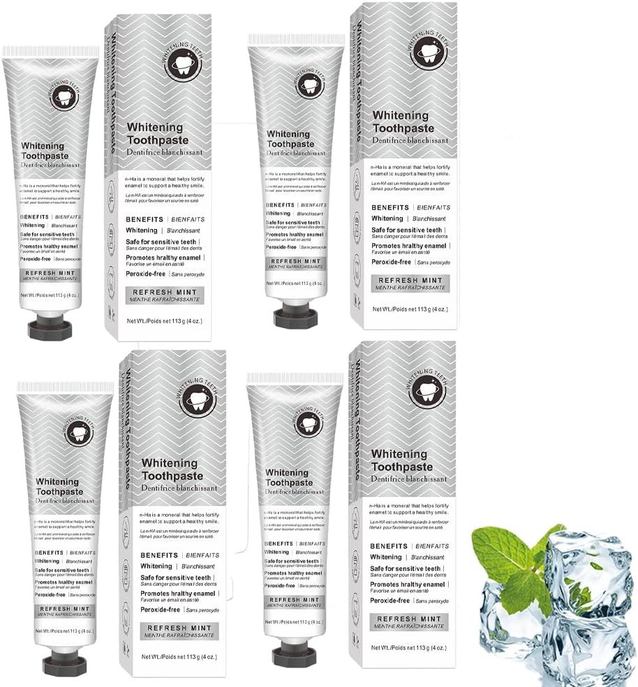 Fluoride-Free Nano Hydroxyapatite Toothpaste, Whitening, Enamel Support, Suitable for Sensitive Teeth, SLS-Free, Xylitol-Free nHA Adult Toothpaste, Fresh Mint Flavor, Gift for the Whole Family 16oz(4)