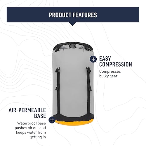 Miniatura 3 de Sea to Summit eVac Bolsa seca de compresión, impermeable, 13 litros, azulejo turco azul