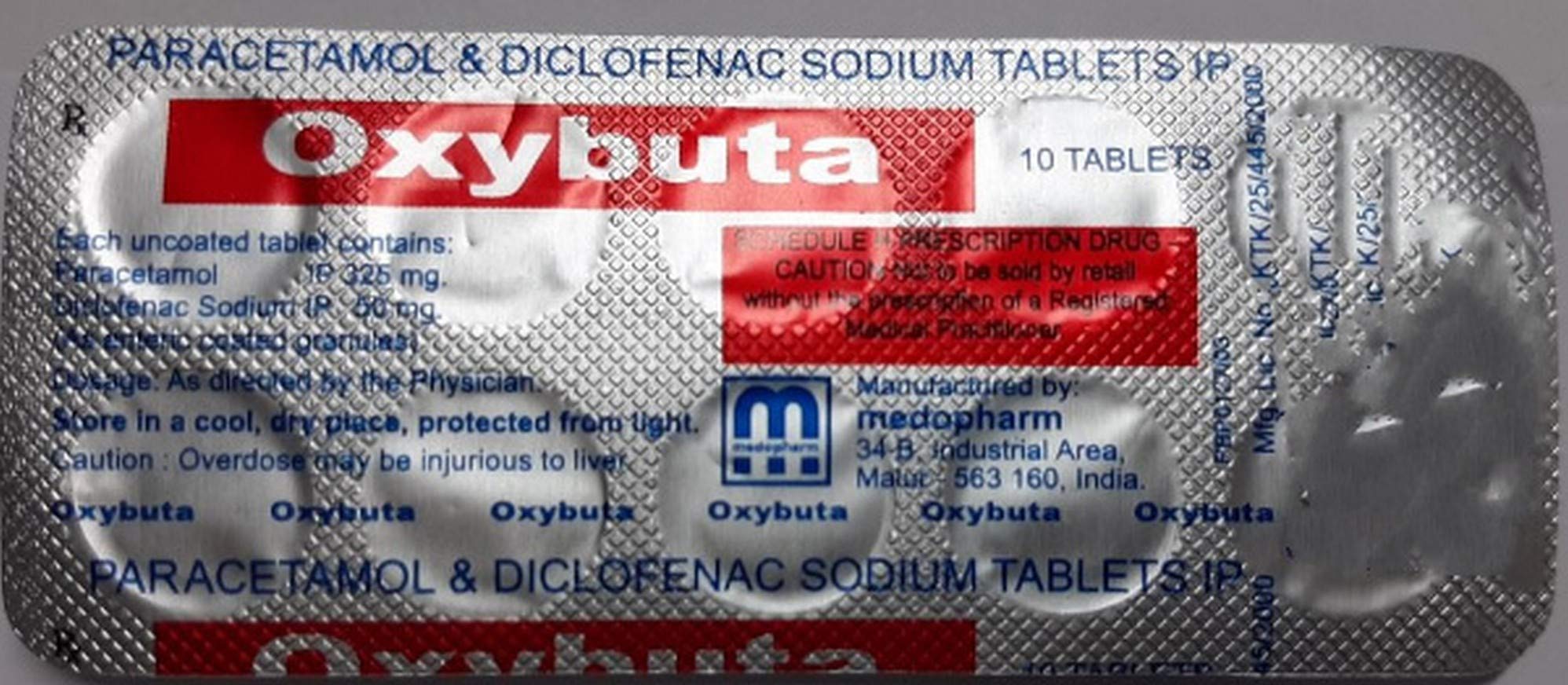 Oxybuta - Strip of 10 Tablets