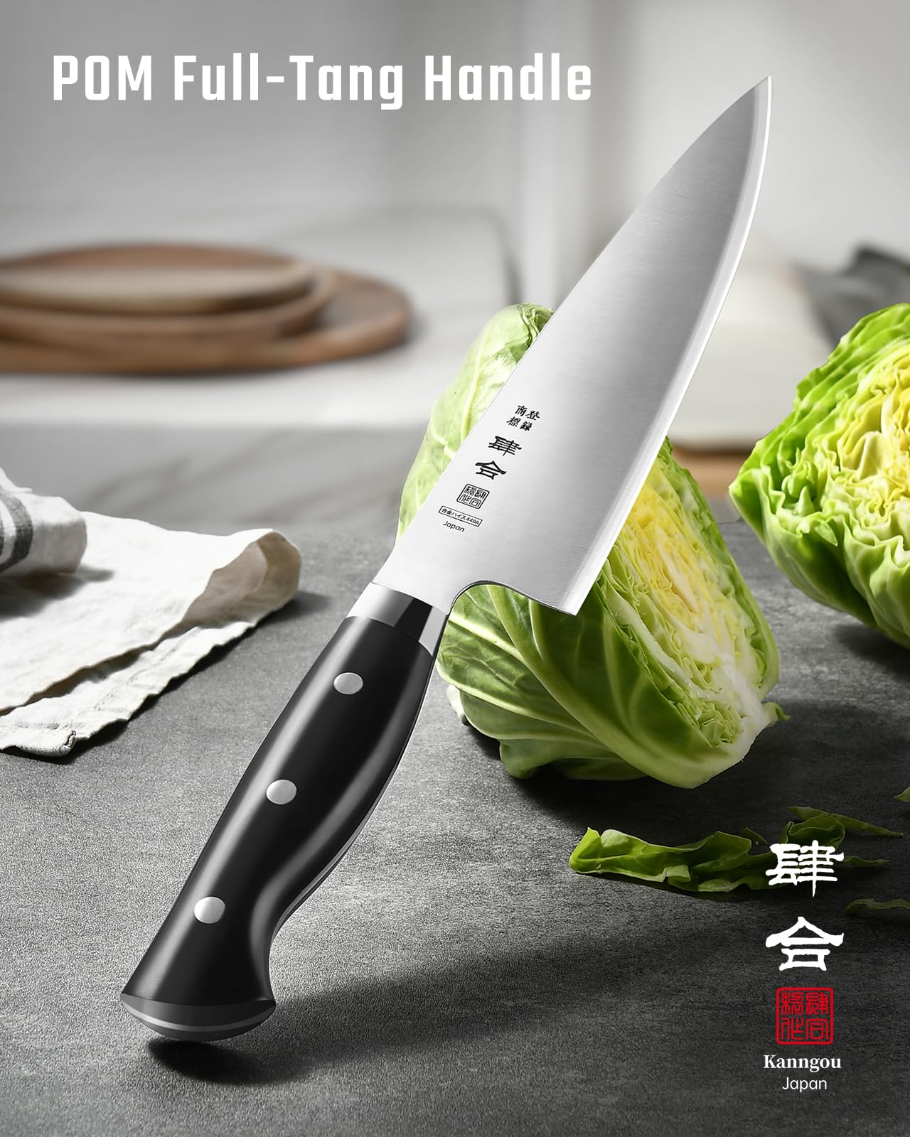 kanngou 8 Inch Chef Knife, Kitchen Knife with 440A AllOY Steel — Amazon image 3