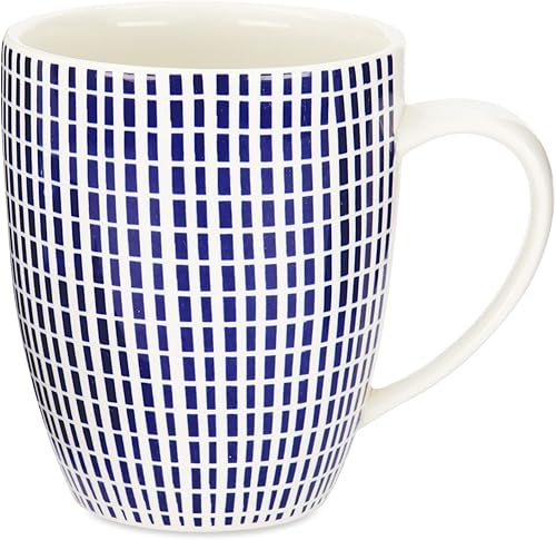 Miniatura 8 de Colección Real Tudor Juego de vajilla redonda de 24 piezas, servicio para 6, diseño de Singapur, espiral azul, platos, cuencos, tazas y vajillas,