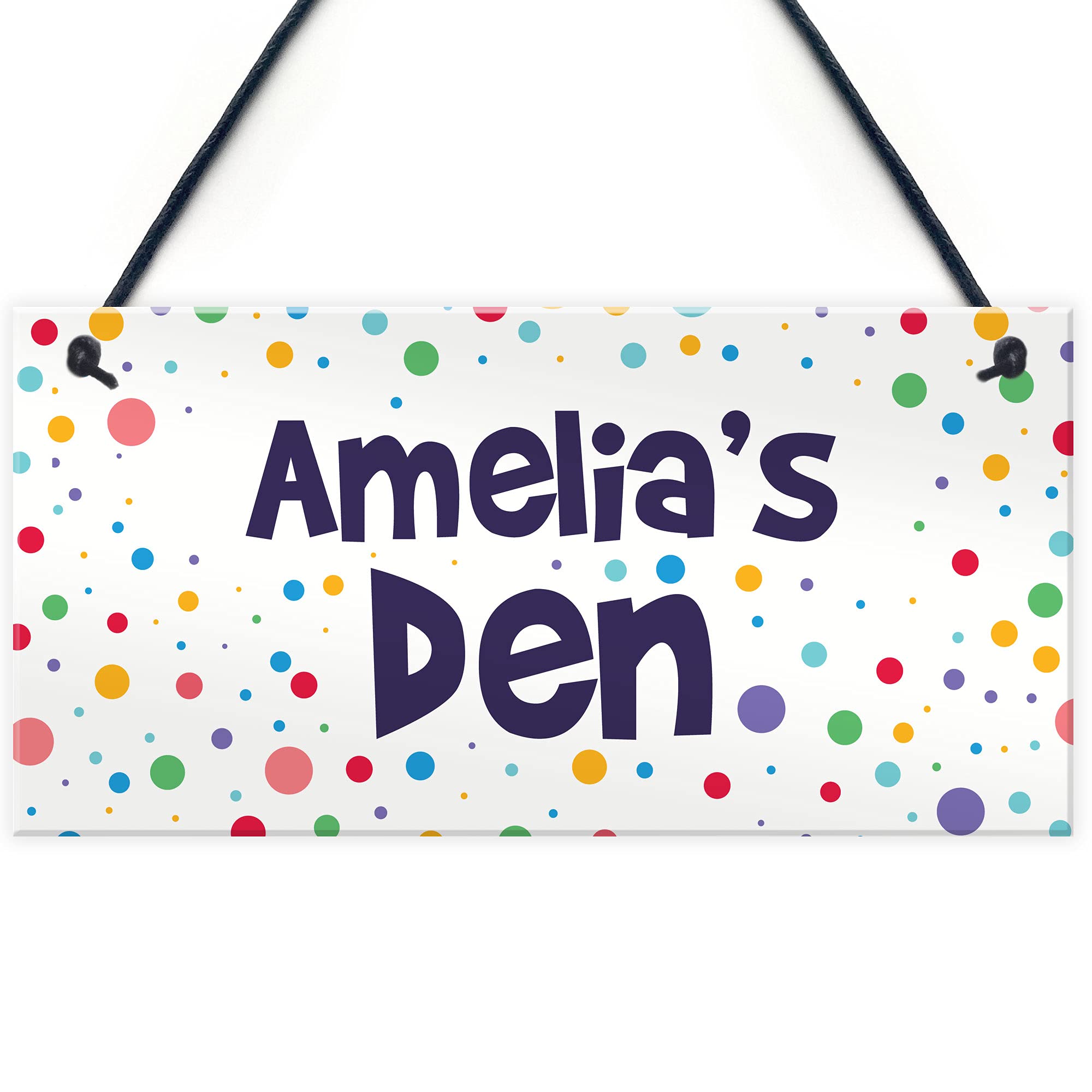 PERSONALISED Den Sign Playhouse Bedroom Sign Gift For Daughter Son